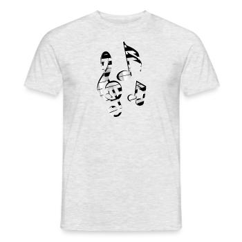 Sheet music clef - Men's T-Shirt - heather grey - Front - AI Model Male 178 dark (178cm)