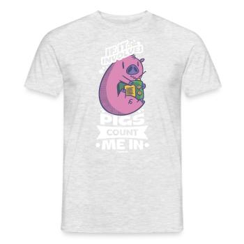 Cochon Cochon PorcLet Semer Des Cochons Cadeau - T-shirt homme - gris chiné - Devant - AI Model Male 178 dark (178cm)