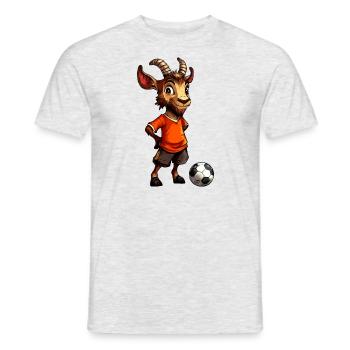 Fussballer Steinbock - Männer T-Shirt - Grau meliert - Vorne - AI Model Male 178 dark (178cm)