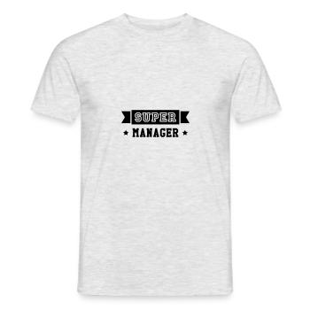 Super Manager - Men's T-Shirt - heather grey - Front - AI Model Male 178 dark (178cm)