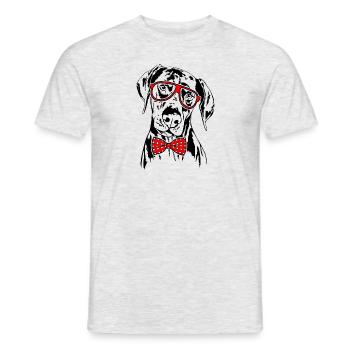 DOBERMANN Glasses Dogs Smart Dog - Men's T-Shirt - heather grey - Front - AI Model Male 178 dark (178cm)