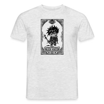Blood Hunter RPG Tarot Card chibi - Men's T-Shirt - heather grey - Front - AI Model Male 178 dark (178cm)