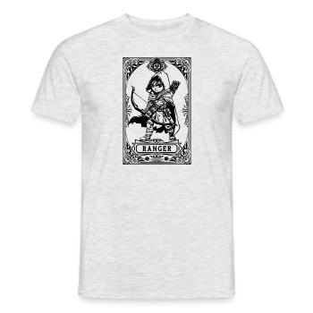 Ranger RPG Tarot Card chibi - Men's T-Shirt - heather grey - Front - AI Model Male 178 dark (178cm)