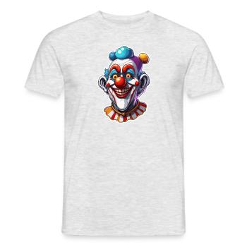 Clown / Zirkus / Fasching / Karneval / verspielt - Männer T-Shirt - Grau meliert - Vorne - AI Model Male 178 dark (178cm)