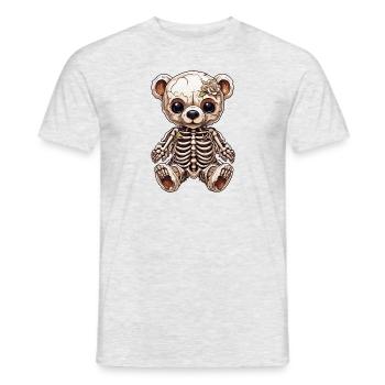 Ours en peluche / Peluche / Animal en peluche / Idée cadeau - T-shirt homme - gris chiné - Devant - AI Model Male 178 dark (178cm)