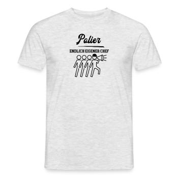 Polier Chef Selbstständig Machen Bauleiter Firma - Männer T-Shirt - Grau meliert - Vorne - AI Model Male 178 dark (178cm)