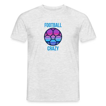 FOOTBALL PRESONALISE GIFT, FOOTBALL CRAZY - Men's T-Shirt - heather grey - Front - AI Model Male 178 dark (178cm)