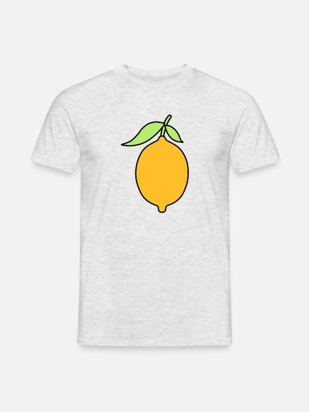 Zitrone - Männer T-Shirt - Grau meliert