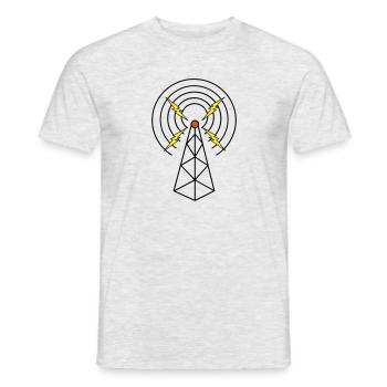 Tower Ham Radio - Männer T-Shirt - Grau meliert - Vorne - AI Model Male 178 dark (178cm)
