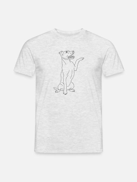 Jack Russell Terrier - Männer T-Shirt - Grau meliert