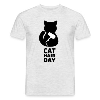 cat hair 00 - Männer T-Shirt - Grau meliert - Vorne - AI Model Male 178 dark (178cm)