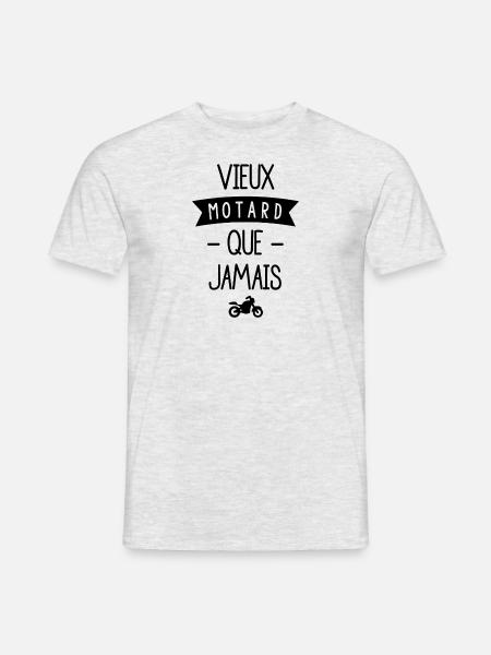 Vieux motard que jamais - T-shirt homme - gris chiné