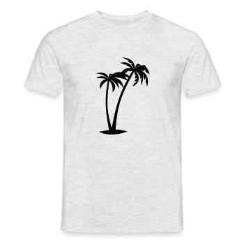 palmiers - T-shirt homme - gris chiné - Devant - AI Model Male 178 dark (178cm)
