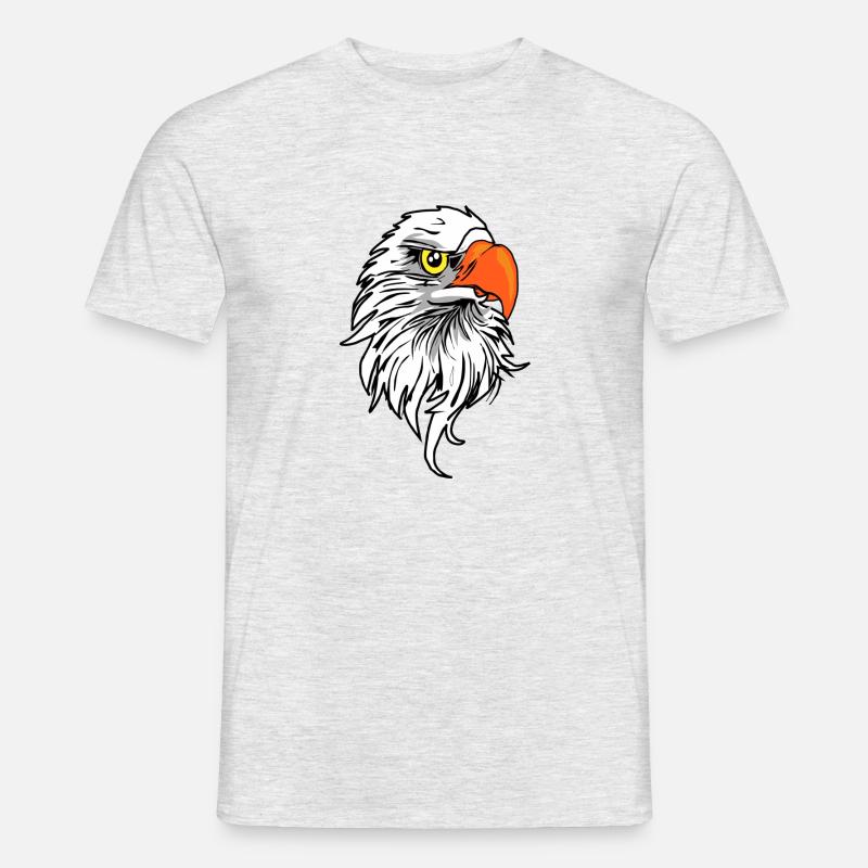 Adler Comic - Männer T-Shirt - Grau meliert