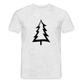 christmas tree christmas tree text design logo fir s - Men's T-Shirt - heather grey - Front - AI Model Male 178 dark (178cm)
