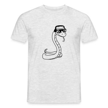 cool dj musik party feiern sonnenbrille kopfhoerer - Männer T-Shirt - Grau meliert - Vorne - AI Model Male 178 dark (178cm)