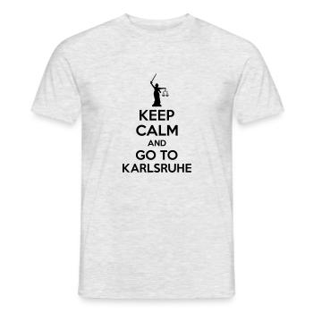 Keep Calm And Go To Karlsruhe Bundesgericht Gesetz - Männer T-Shirt - Grau meliert - Vorne - AI Model Male 178 dark (178cm)