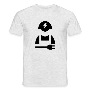 Électricien icon - T-shirt homme - gris chiné - Devant - AI Model Male 178 dark (178cm)