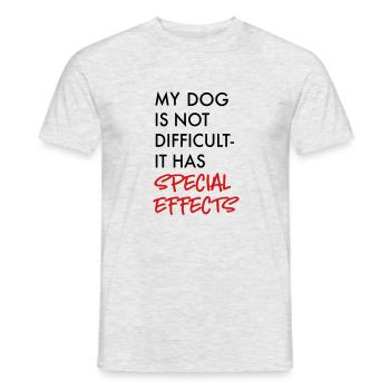 difficult dog - Men's T-Shirt - heather grey - Front - AI Model Male 178 dark (178cm)