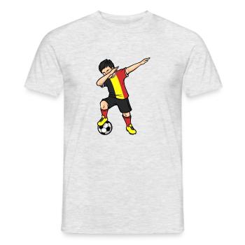 Dabbing Football Player Boys Belgium Football - T-shirt homme - gris chiné - Devant - AI Model Male 178 dark (178cm)