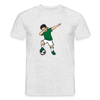 Dabbing Football Player Boys Saudi Arabia Football - Men's T-Shirt - heather grey - Front - AI Model Male 178 dark (178cm)