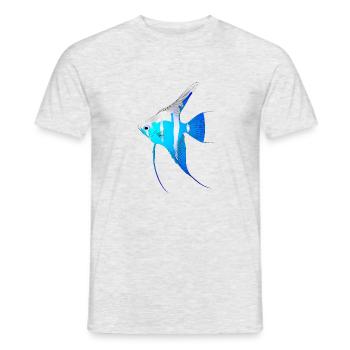 scalare fish, Skalar fisch süßwasser aquarium - Men's T-Shirt - heather grey - Front - AI Model Male 178 dark (178cm)