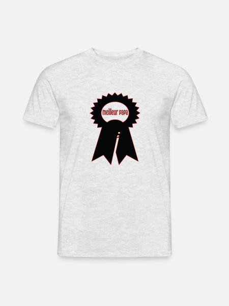 Bester Papa - Männer T-Shirt - Grau meliert