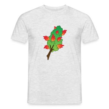 Herbst inspirierter Marihuana Bud - Männer T-Shirt - Grau meliert - Vorne - AI Model Male 178 dark (178cm)