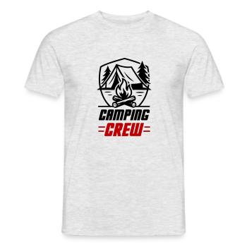 Équipe de camping - T-shirt homme - gris chiné - Devant - AI Model Male 178 dark (178cm)