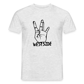 Westcoast Hand - T-shirt homme - gris chiné - Devant - AI Model Male 178 dark (178cm)
