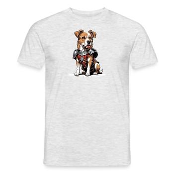 Dog Knight Warrior Dog Gift Warrior Knight - Men's T-Shirt - heather grey - Front - AI Model Male 178 dark (178cm)