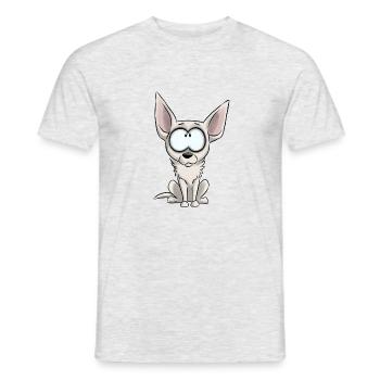 I am Chihuahua - White - Men's T-Shirt - heather grey - Front - AI Model Male 178 dark (178cm)