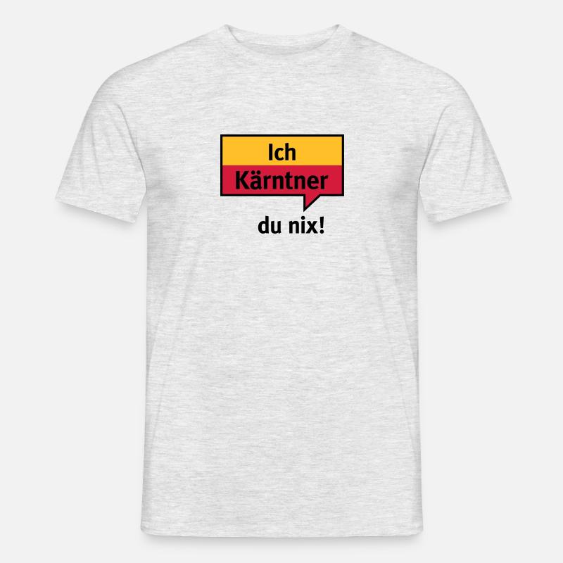 Ich Kärntner – du nix - Männer T-Shirt - Grau meliert
