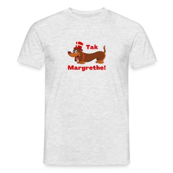 Tak Margrethe! Thank you Queen Margrethe 1972 - 2024 - Men's T-Shirt - heather grey - Front - AI Model Male 178 dark (178cm)