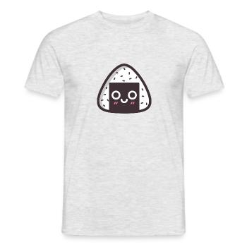 Onigiri Kawaii Japan - Männer T-Shirt - Grau meliert - Vorne - AI Model Male 178 dark (178cm)