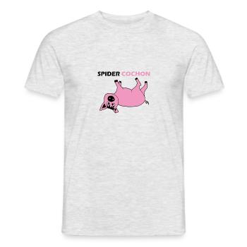 spider cochon - T-shirt homme - gris chiné - Devant - AI Model Male 178 dark (178cm)