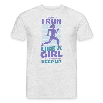 Running Jogging Sport Race Training Gift - Men's T-Shirt - heather grey - Front - AI Model Male 178 dark (178cm)