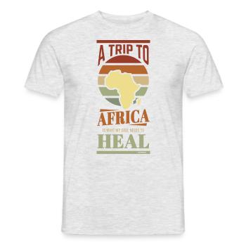 Urlaub in Afrika - Männer T-Shirt - Grau meliert - Vorne - AI Model Male 178 dark (178cm)