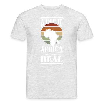 Cadeau de Noël Africa Sunset - T-shirt homme - gris chiné - Devant - AI Model Male 178 dark (178cm)