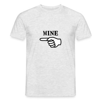 Mine - Hand, Finger pointing - T-shirt homme - gris chiné - Devant - AI Model Male 178 dark (178cm)