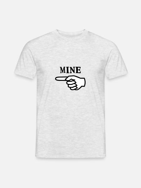 Mine - Hand, Finger pointing - Men's T-Shirt - heather grey