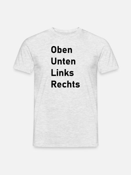 Richtungen - Männer T-Shirt - Grau meliert