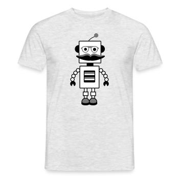 Roboter - Männer T-Shirt - Grau meliert - Vorne - AI Model Male 178 dark (178cm)