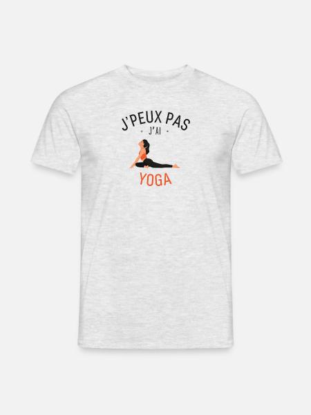 J'peux pas j'ai Yoga - T-shirt homme - gris chiné