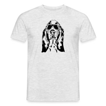 Basset Hound Lunettes de soleil Cool Dog Dog Wilsigns - T-shirt homme - gris chiné - Devant - AI Model Male 178 dark (178cm)