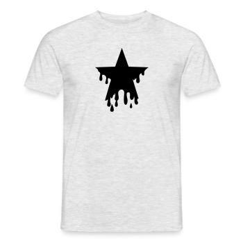 Étoile punk anarchie sang révolution symbole chaos - T-shirt homme - gris chiné - Devant - AI Model Male 178 dark (178cm)
