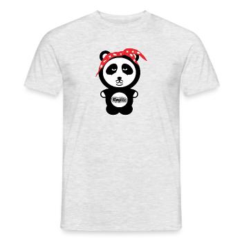 Snoop Panda - Männer T-Shirt - Grau meliert - Vorne - AI Model Male 178 dark (178cm)