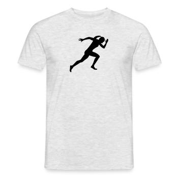 Runner, running, sprinter (super cheap) - Men's T-Shirt - heather grey - Front - AI Model Male 178 dark (178cm)