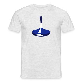 Eisstock - Männer T-Shirt - Grau meliert - Vorne - AI Model Male 178 dark (178cm)