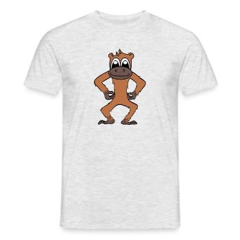 apina - T-shirt homme - gris chiné - Devant - AI Model Male 178 dark (178cm)
